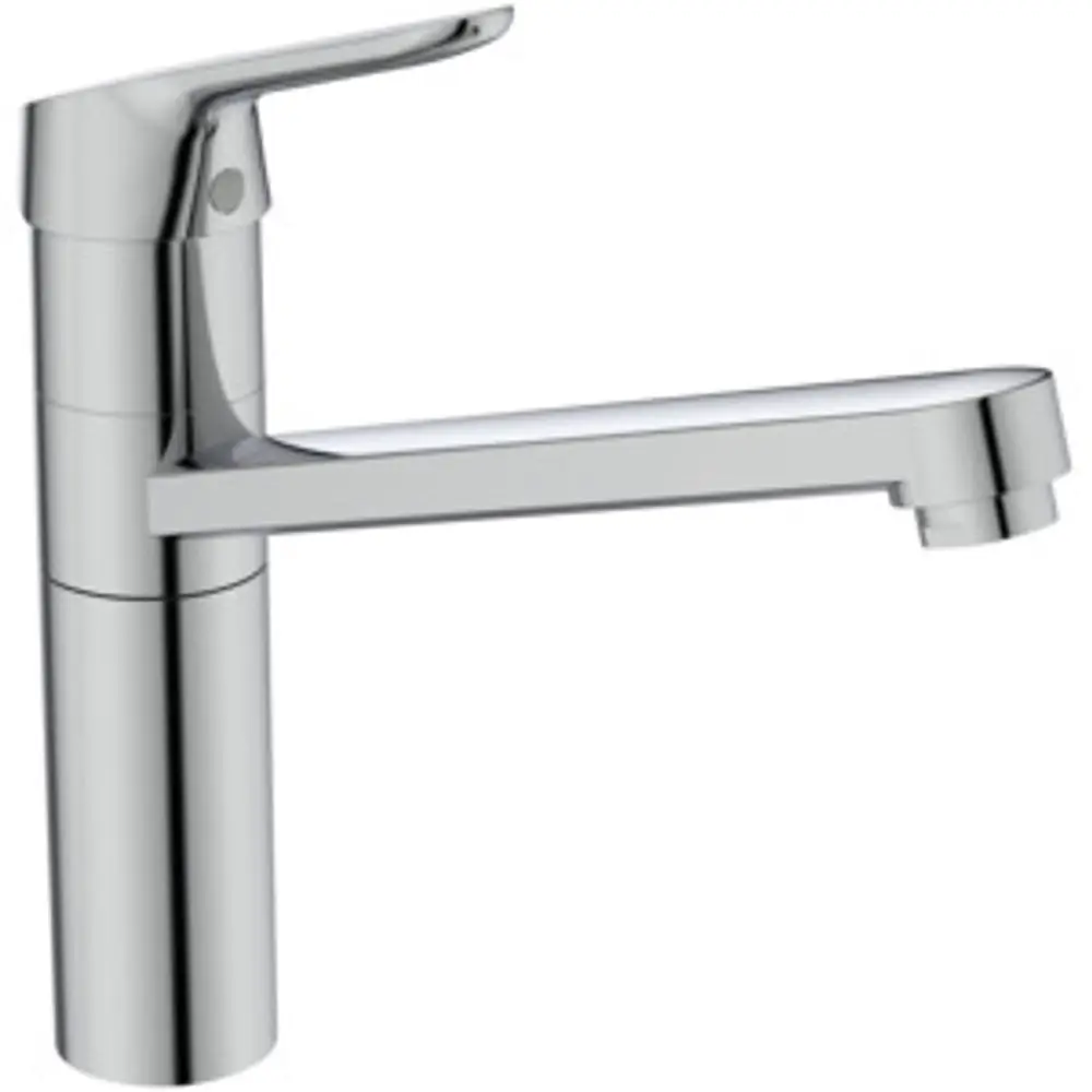 Küchenarmatur in Chromoptik von Ideal Standard, mit einem langen Auslauf und einem Hebel zur Regelung des Wasserflusses.
